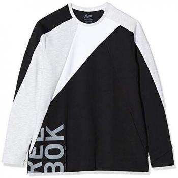 Reebok Ost Blocked Crew Neck Sudadera, Hombre, Negro, L