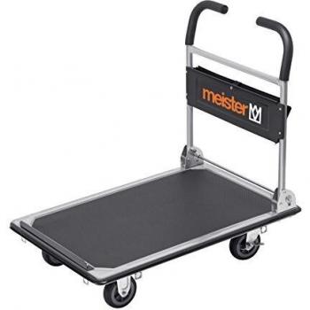 Carrello Pieghevole Meister 8985630 con Vano Portaoggetti in Acciaio, Capacità di Carico Max: 300 kg