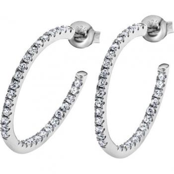 Pendientes de Aro Time Road WS01356/24 de Plata para Mujer, Acabado Brillo