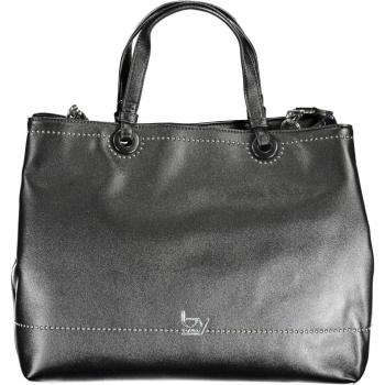 Byblos Chic Two-Handle City Bag with Contrast Detail, Handbags, female, Black, Size: ONE SIZE