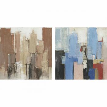 Cuadro DKD Home Decor Abstracto Moderno 100 x 2,4 x 100 cm (2 Unidades)