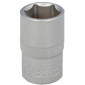 Llave Vaso 1/2 Hexagonal 17 mm Profesional de Acero Cromo Vanadio con Aristas Redondas