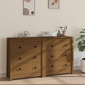 Aparador de madera maciza de pino 140x35x80 cm, Mueble de Almacenaje de Salón, Armarios con Puertas, Cajón de Madera, Buffet para salón Moderno, Armario Auxiliar