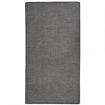 Alfombra de exterior de tejido plano 80x150 cm color gris, taupé y marrón para sala de estar, dormitorio, habitación y salón