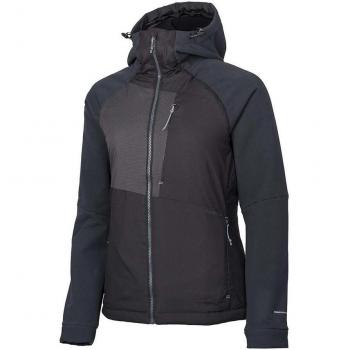 Ternua Kuantik Hybrid Hood Jkt W - Chaqueta softshell de mujer, color negro, talla M