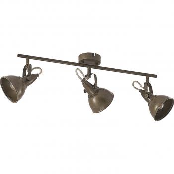 Lindby Julin Foco Empotrado Industrial de Techo con 3 Luces E14 en Gris Oscuro, Metal para Salón y Comedor