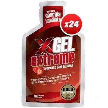 Extreme X Gel Taurina - 24x40g - Sabor Fresa