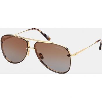 Tom Ford Classic Pilot Sunglasses Brown Gradient Unisex Yellow 62 MM