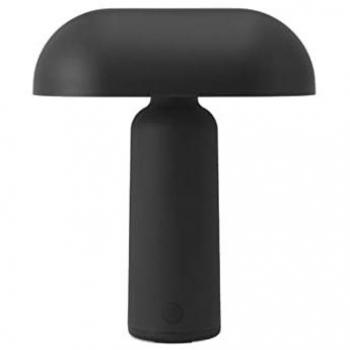 Lámpara de Sobremesa Portátil Porta Negra - Normann Copenhagen - LED Recargable - Diseño Moderno - Plástico