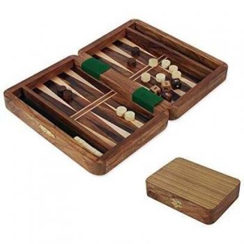 SIGRIS Decor and Go Backgamon Regalo Juegos Colección World Map