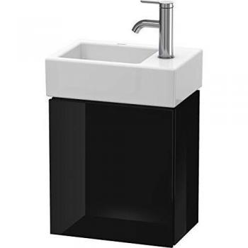 Mueble Bajo Lavabo Duravit L-Cube 36,4x24,1cm, 1 Puerta Derecha, Color Negro Alto Brillo, Wall-Mounted