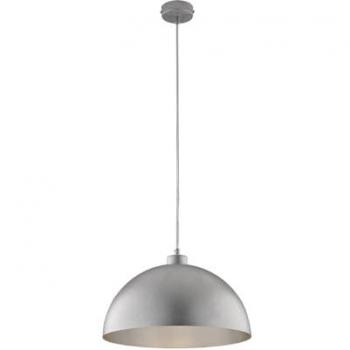 Lámpara de Suspensión Industrial 1 Luz Marcus Hierro Lacado Plata Diámetro 35 cm