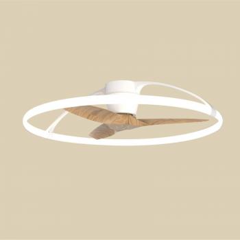 Ventilador NEPAL LED blanco/madera