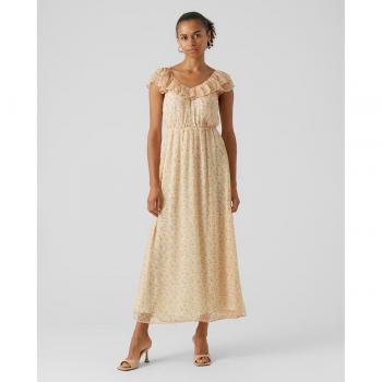 Vero Moda Vestido Largo con Volantes - Vestido largo, diseño con volantes, estilo femenino, confeccionado en tejido ligero, ideal para ocasiones especiales y uso diario