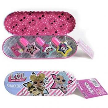 Lip Smacker L.O.L. Nail Beauty Tin - Set de Uñas Compacto en una Moderna y Colorida Lata con Esmaltes de Uñas - Kit de Manicura para Niñas - Regalo para Niñas 110 g