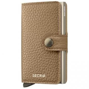 Tarjetero de piel Pebble Cappuccino con protección RFID Miniwallet Secrid