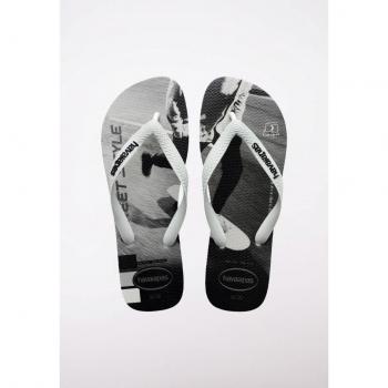 Chancla Havaianas HAV. HYPE hombre Blanco, talla 41.5, diseño Bombo en colores Blanco/Blanco/Negro/Negro