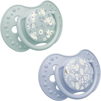 LOVI Blossom Silicone Pacifier for Boys 3-6 Months - 2 Pack