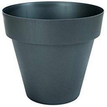 Maceta Redonda Clásica Tes 26 cm Color Antracita - Plastiken