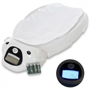 TecTake Bascula para bebés Balanza digital músical y pantalla LCD manta y pilas