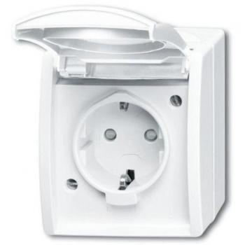 Gira 492103 Shutter Cover for Schuko Socket System 55 - Glossy White