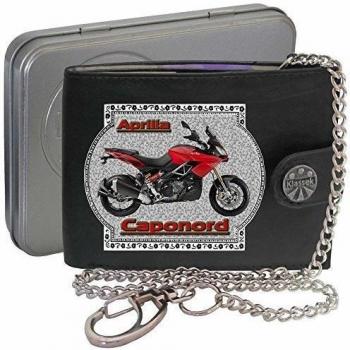 APRILIA CAPONORD 1200 Klassek Billetera Cartera para hombre y la cadena Motocicleta Accesorio Regalo