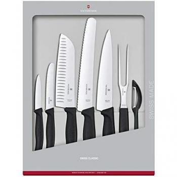 Conjunto de cuchillos de cocina Victorinox Swiss Classic 7 piezas color negro