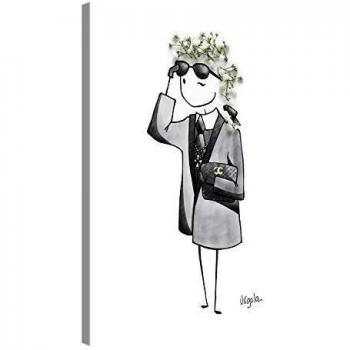 PICANOVA – Karl Lagerfeld 40x30cm – Impresión En Lienzo Montado sobre Marco De Madera