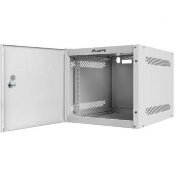 Armario Rack Lanberg 4U de Pared en Color Negro con Puerta de Acero