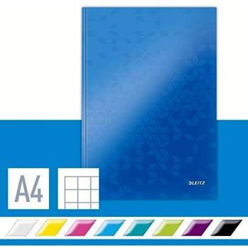 Cuaderno LEITZ WOW A4 Cuadriculado 90g Azul Metalizado