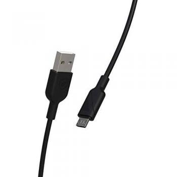 muvit for change Pack Transformador USB 2.4A 12W + Cable Micro USB 2.4A 1,2m Negro