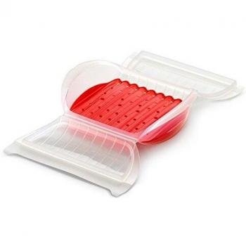 Lékué - Estuche de vapor con bandeja, 3-4 personas, transparente