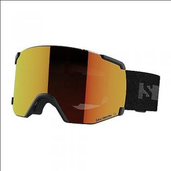 Salomon S/View Gafas de Ventisca Unisexo Negro/Rojo, Reducción de Deslumbramientos, Ventilación Mejorada, Talla Única