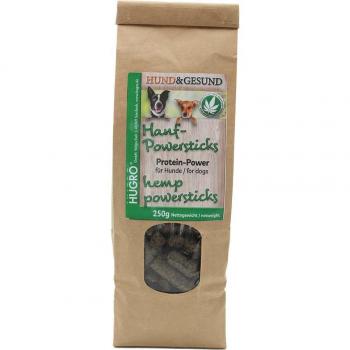 Hugro Powersticks de cáñamo para perros - 250 g