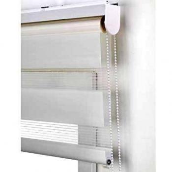 FirstlineGo Estor Noche y Dia traslucido Doble Tejido Crema 140 X 180 cm