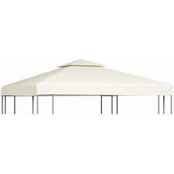 vidaXL Gazebo Cover Canopy Replacement 310 g/m² Cream White 3 x 3 m