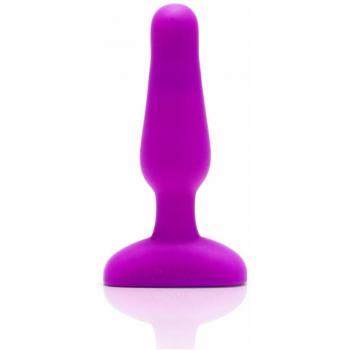 b-Vibe Novice Plug, Fuchsia/Silver
