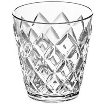 Koziol Crystal S - Vaso de plástico pequeño, 200 ml, Efecto Cristal, Color Transparente