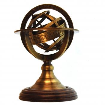 Armillary Sphere Astrology Globe - Scaled Replica Antique Scientific Instrument / Paperweight