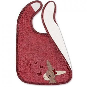 Babero de plástico con velcro Emmily rojo claro