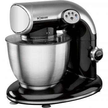 Bomann KM 362 CB - Batidora amasadora negra, Acero inoxidable, 230 V, 50 Hz