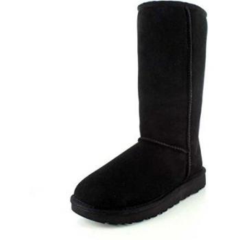 UGG Women's Classic Tall II Black Sheepskin Winter Boots Size 9/40