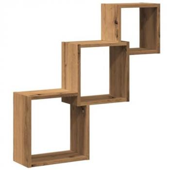 Estante cubos pared madera ingeniería roble artisan 68x15x68 cm