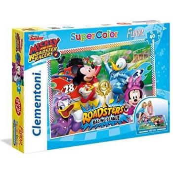 Clementoni 25457 Mickey and The Roadster Racers Suelo Puzzle, 40 Piezas