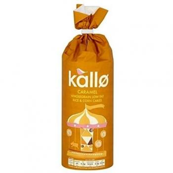 Kallo caramelo de arroz y maíz tortas 153g