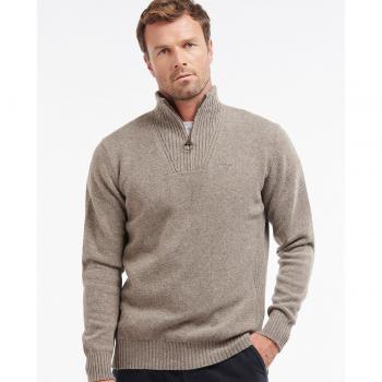 Jersey de hombre Barbour en color gris con cremallera