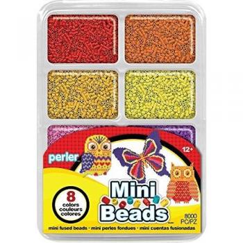 Perler Perlas de Mini Fused Bead Bandeja 8, 000/pkg-warm, Otros, Multicolor