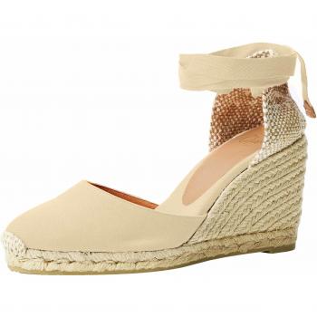 Castañer Women's Organic Cotton Carina Wedge Espadrilles - Ivory