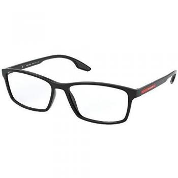 Prada Sport PS04MV - Gafas de sol rectangulares para hombre, 54 mm, color negro