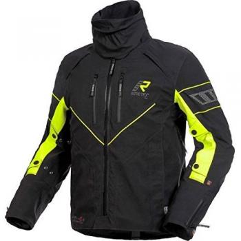 Rukka Realer GTX 48 - Chaqueta de motorista, color negro y amarillo